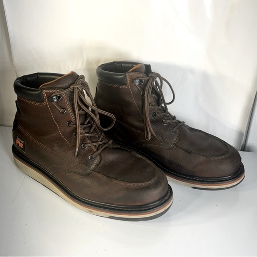 TIMBERLAND PRO Gridworks Leather Lace Up Soft Toe Waterproof Boots, Men’s 11.5